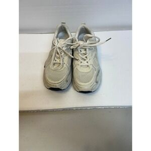 Fashion Sport Chunky Platform Sneakers Cream Silver Mesh Y2K Dad Shoes
